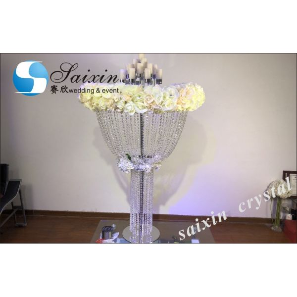 9 ветвей 9 рук кристаллические канделябры для интерьера Декорация Свечи Дом