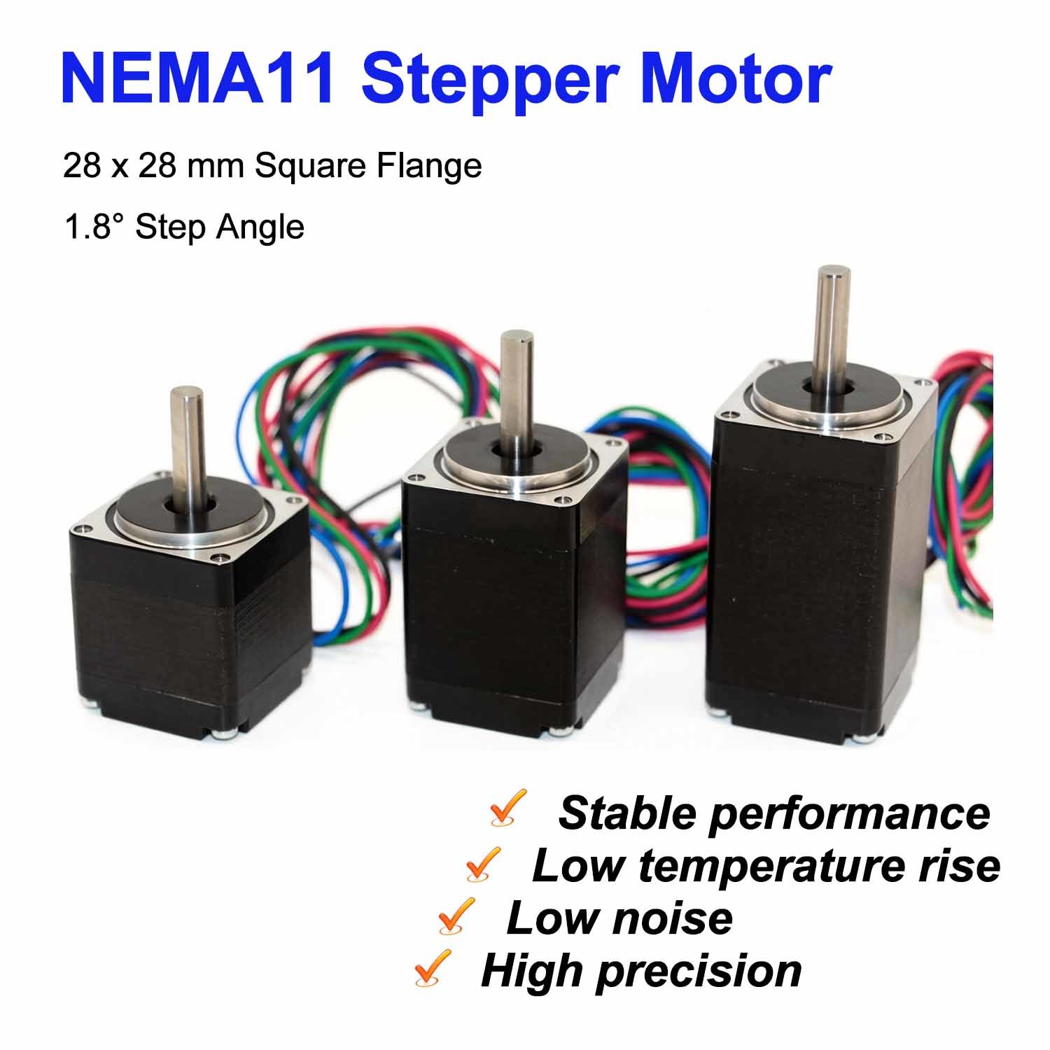 NEMA 11 Hybrid Stepper Motor | High Torque 2-Phase 1.8° Stepper Motor for 3D Printers & Automation