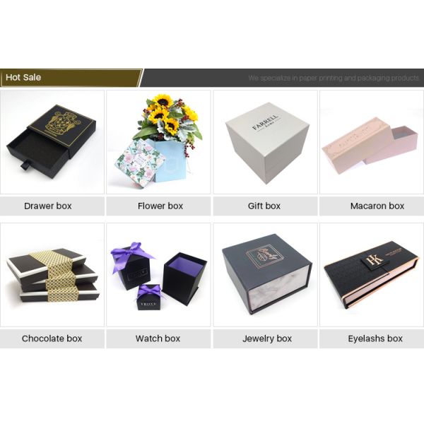 Jewelry Flip Top Gift Box Custom Paper Magnetic Cardboard Earring Packaging