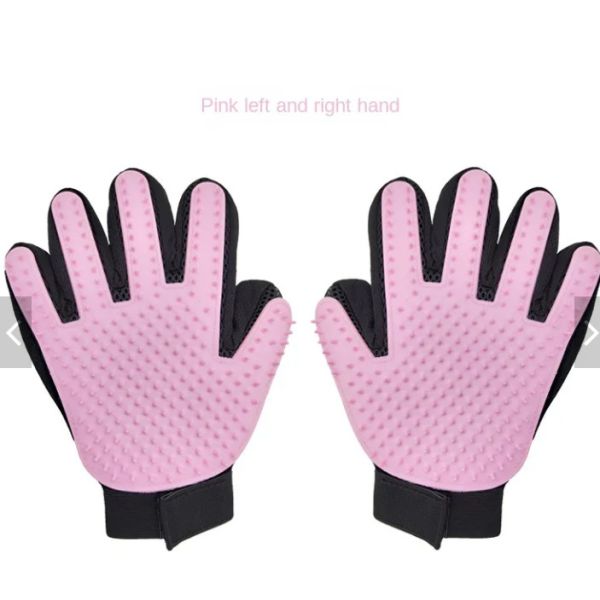 El removedor del pelo del lavado del removedor del pelo de perro casero cepilla los mitones de la piel trata con suavidad