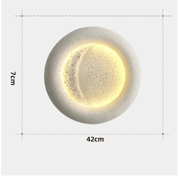 kids room decorative lighting fixture cream breeze Minimalist Wabi Sabi moon ceiling light(WH-MA-302)
