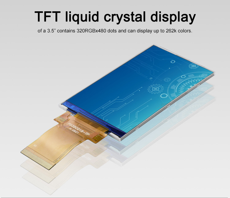 Экран касания ILI9488 MCU Tft Lcd Polcd 8080 3,5 дюйма Tft Lcd 320X480