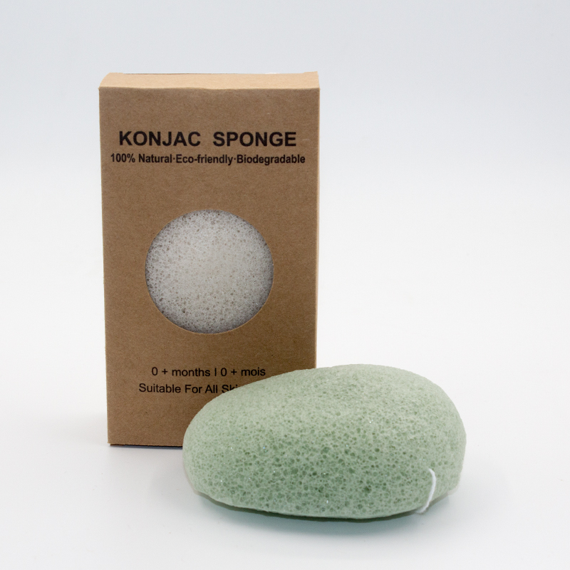 Губка 9.5cm*7cm*4cm бамбукового угля булыжника Konjac лицевая