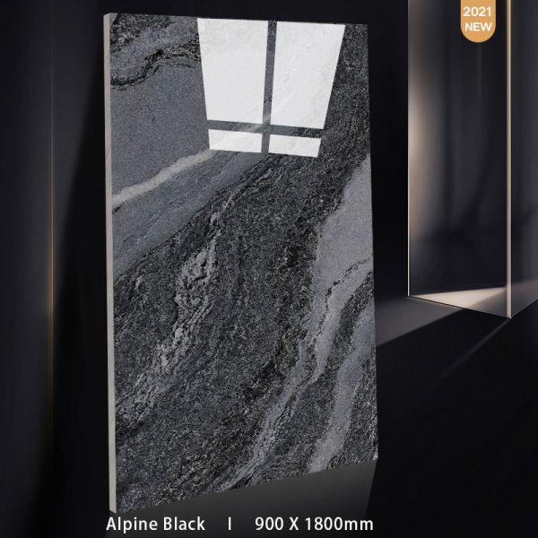 Modern Black Stone Look 900X1800mm Floor Tiles For Indoors And Outdoors