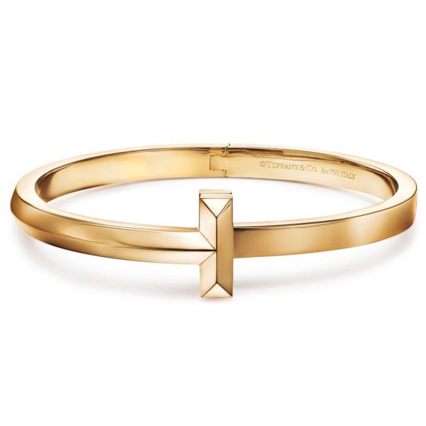 18K T1 Wide Diamond Hinged Bangle 43.31g weight for Anniversary