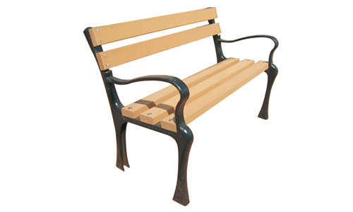 Smooth Solid WPC Outdoor Furniture , Wood Plastic Composite Park / Garden Bench