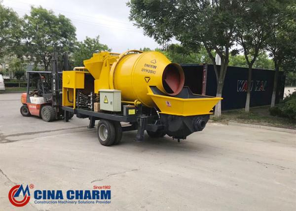 JBS30 Electric Mobile Concrete Mixer With Pump Good Wear Resistance