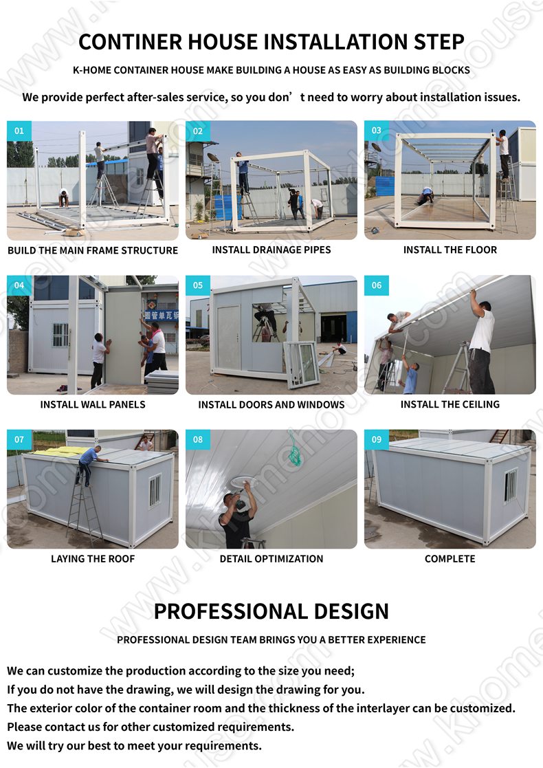 Здания дома контейнера плоского пакета Tempoary Prefab