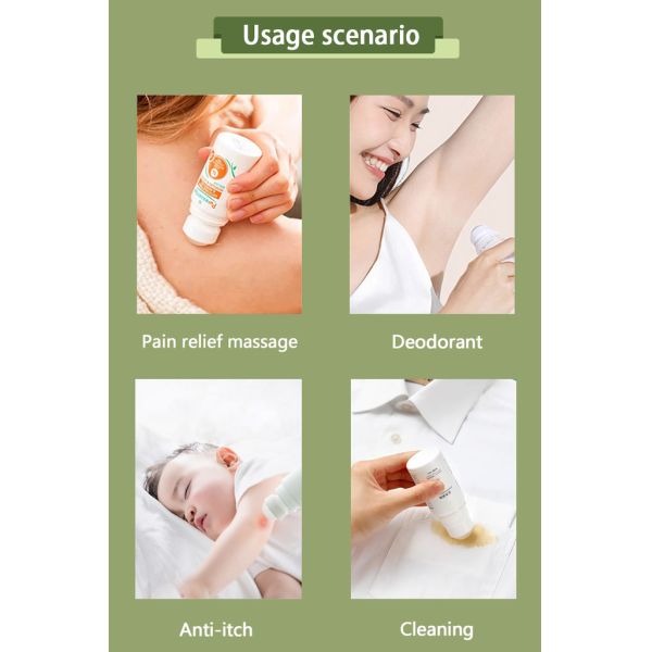 Primary Package For Containing Roll On Bottle For Pain Relief Gel Round Design