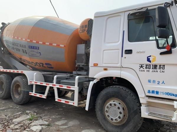 Hydraulic Pump Used Concrete Mixer Truck , 8cbm 10cbm Used Cement Mixer Truck