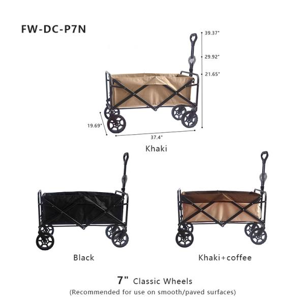 Steel Camping Wagon Foldable 100L Capacity 100KG Load