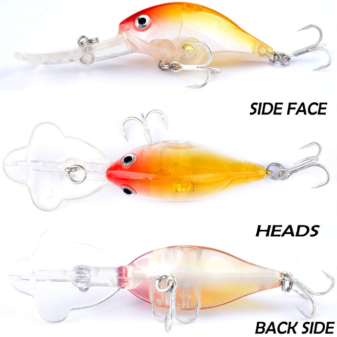 АБС Рыболовные приманки Приманки 9,0 см 9,0 Г Дальний Черный Снаппер Желтый Крокер