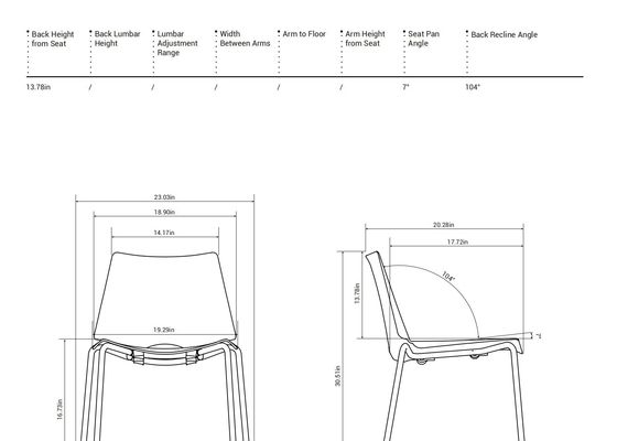 Batmann Sled Chair - Guest Chair with Design Inspired Aesthetics and Dimensions W590*D535*H775(mm) or W585*D515*H775(mm)
