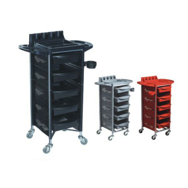 Hair Salon Cosmetology Rolling Carts With Wheels , Plastic Materials