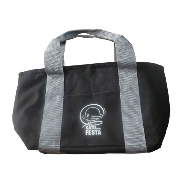 Reusable Water Proof 600D Oxford Black Fabric Thermal Insulated Cooler Bags For Food