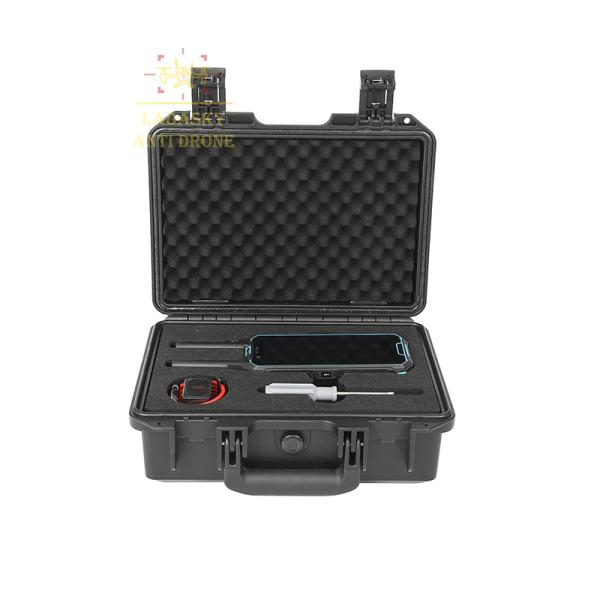 Detector de drones portátil 100MHz-6GHz Alcance 1.5-2km Portátil