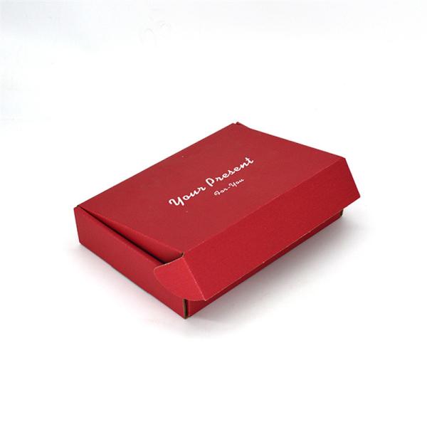 90d Red Corrugated Mailing Boxes Glossy / Matt Lamination With Logo
