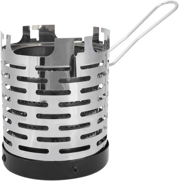 Stainless Steel Camping Heating Stove Cover, Camping Mini Heater Warming Stove Cover for Outdoor Backpacking Hiking