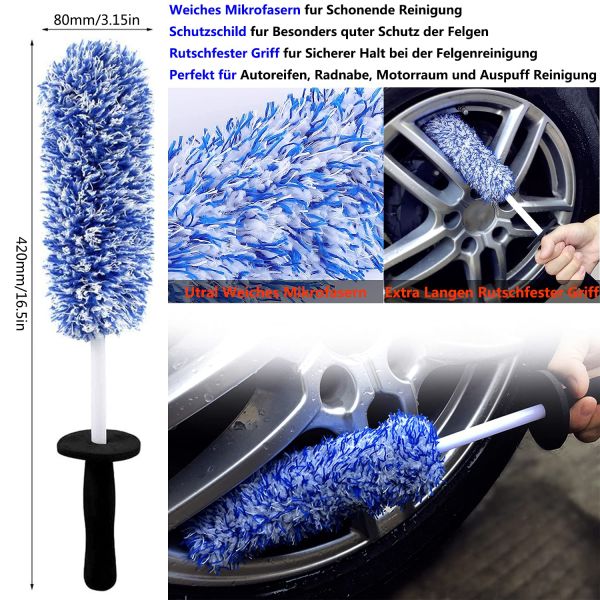 Microfibre 13pcs Car Cleaning Brushes Set With Detailing Brushes