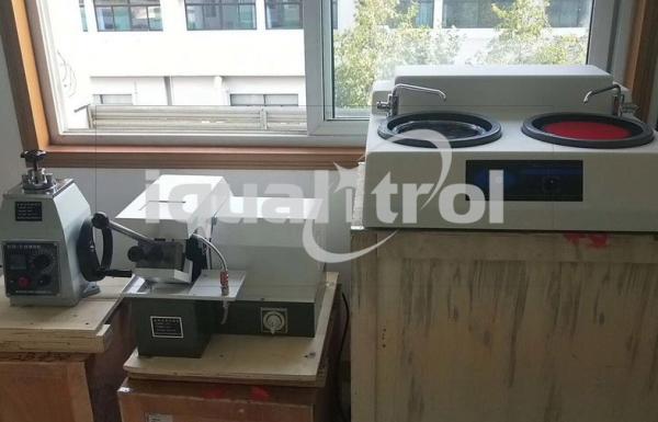 Fixed Speed Left 450rpm Metallographic Grinding and Polishing Machine 370W Motor Power