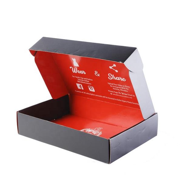 Black T Shirt Packaging Boxes , Handmade Paper Board Apparel Gift Boxes