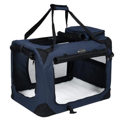 Washable Songmics Pet Carrier , Front Facing Dog Carrier Crate Folding Fabric  For Walking