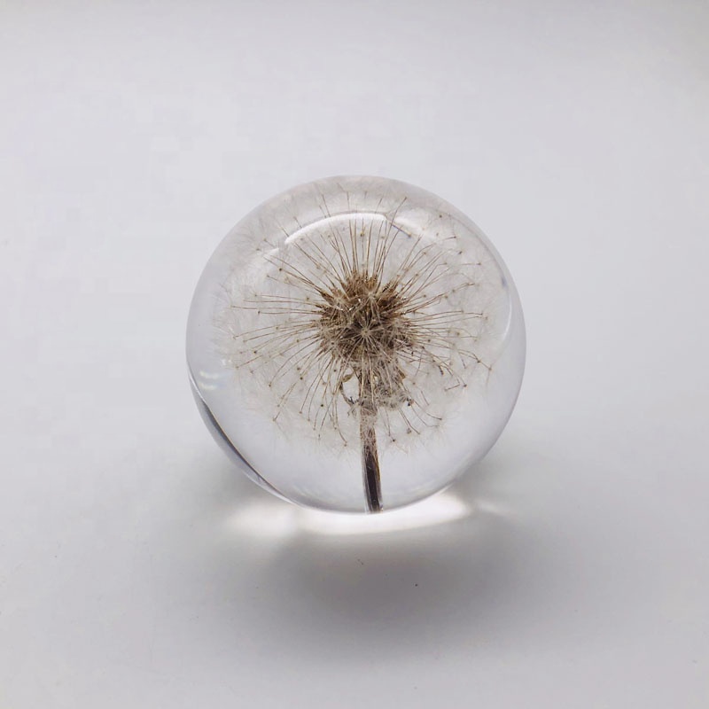 Домашний вес бумаги одуванчика украшения, акриловое пресс-папье смолы цветка