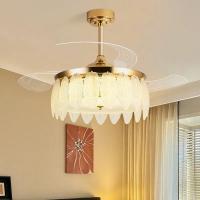 Bladeless LED Ceiling Fan Light , LED Crystal Ceiling Fan With Light And Remote