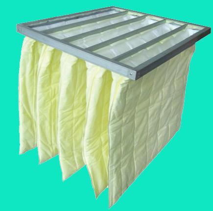 Large Rated Air Flow Pocket Air Filter AL Alloy / Gal Frame Hot Melt Sealant