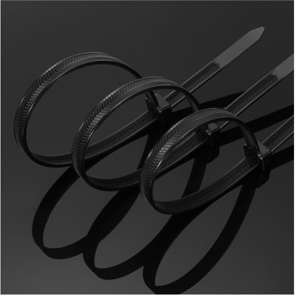300*7.6mm Zip Ties Heavy Duty 12 Inch V-Shaped Toothed Double Sided With 200 LBS Tensile Strength Self Locking Nylon Cable Ties