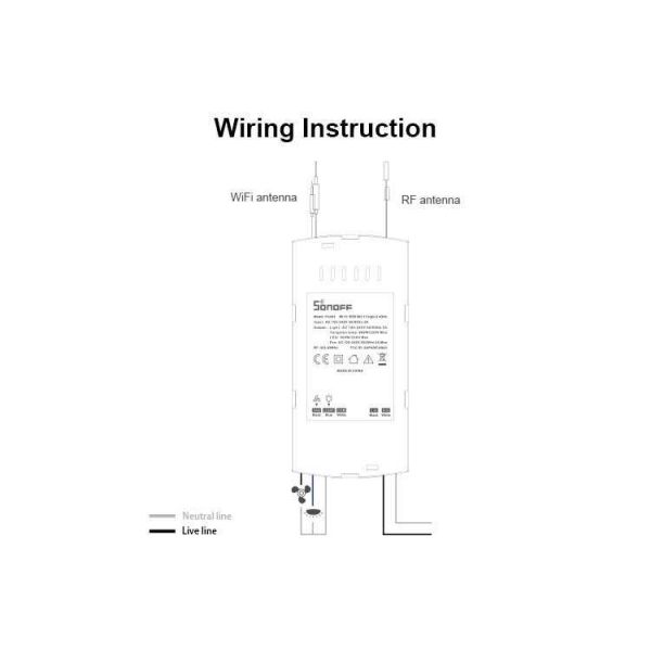 Smart Home Sonoff SW0198 Ceiling Fan Light Controller Wifi Smart App Remote Control