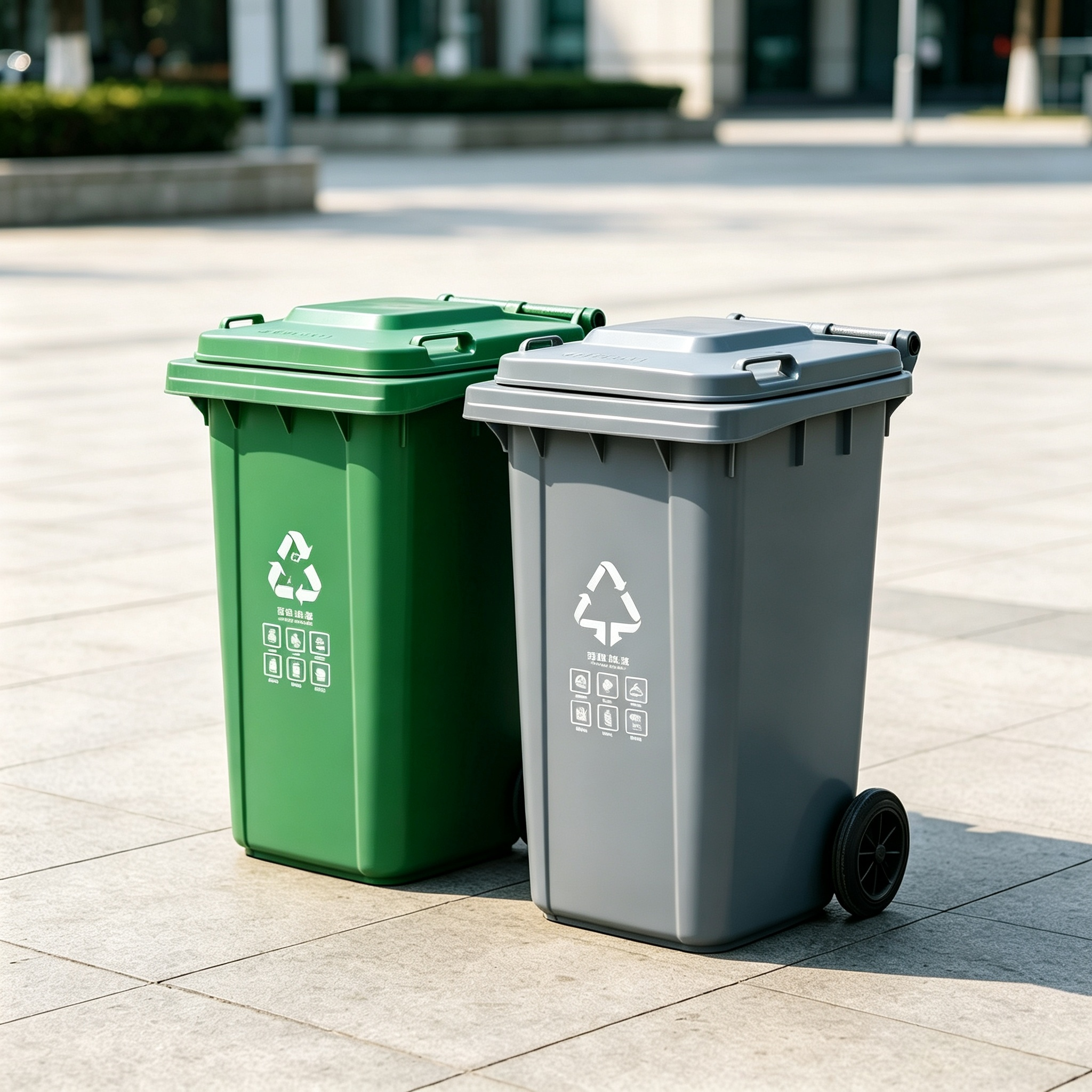 SMC Sanitation Trash Cans Molded Sanitation Garbage Bin Aging Resistant