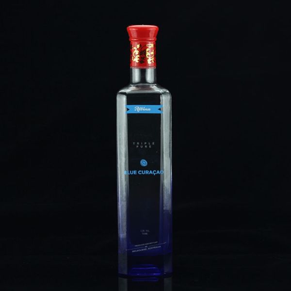 Скрубная крышка уплотнительный тип плоская плечевая стеклянная бутылка для класса мексиканской текилы Ликерное вино