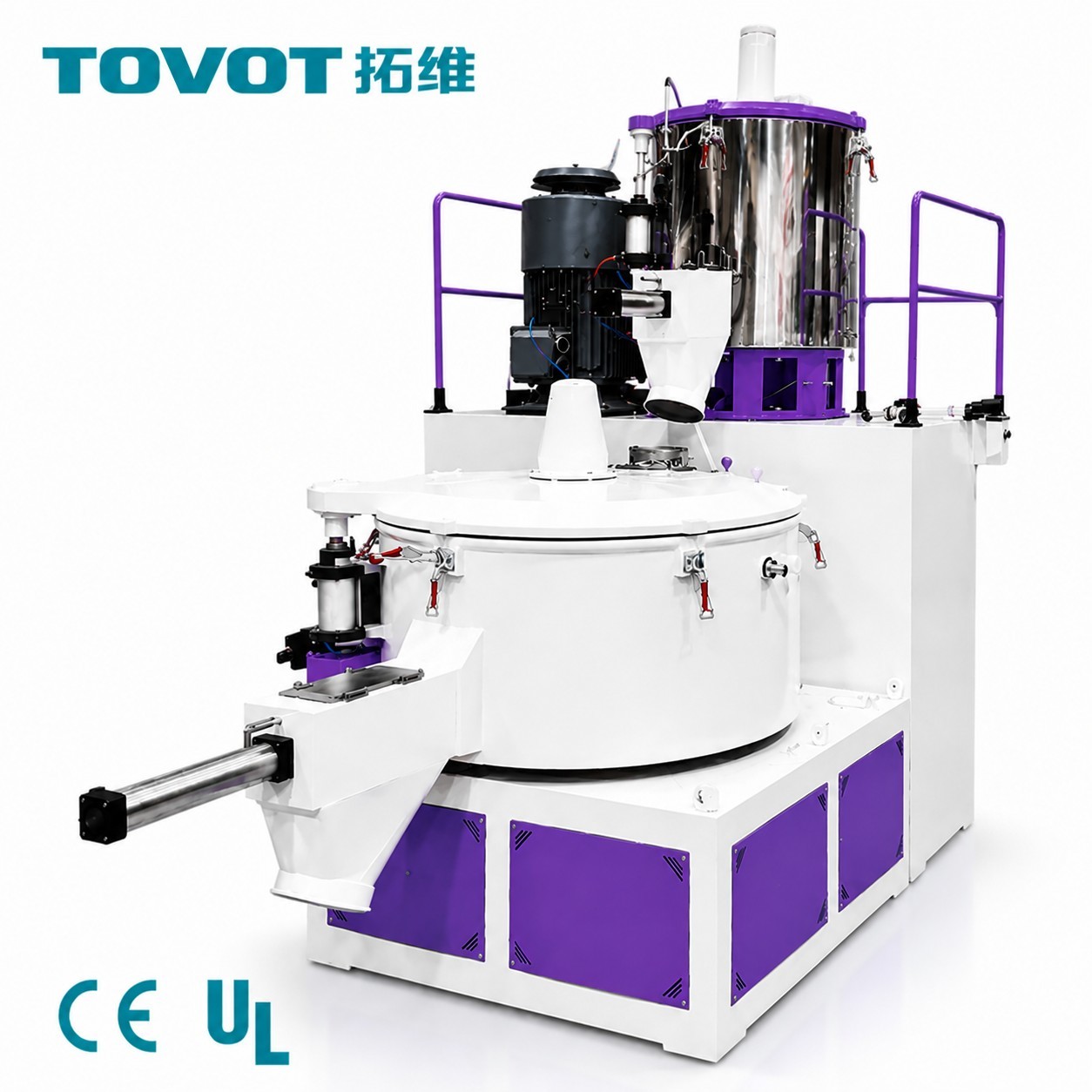 Heavy Duty Vertical High Speed Mixers Industrial 500L Capacity For PVC Compound Production
