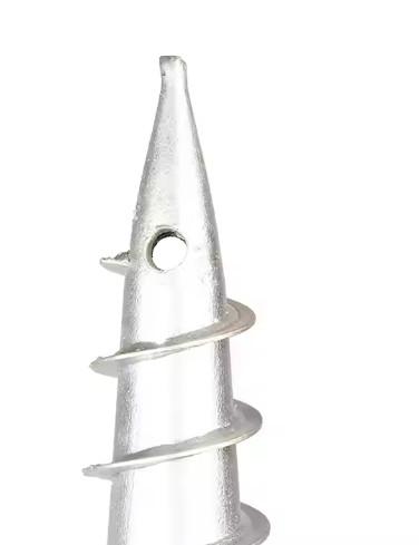 Sturdy Galvanized Helical Ground Piles For Temporary And Permanent Uses
