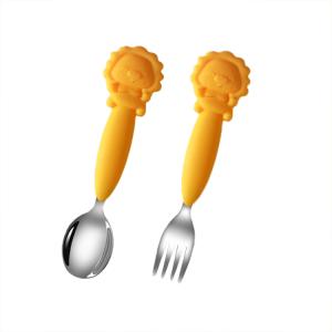 230C isolante térmico de silicone colher e garfo Eco-friendly para crianças