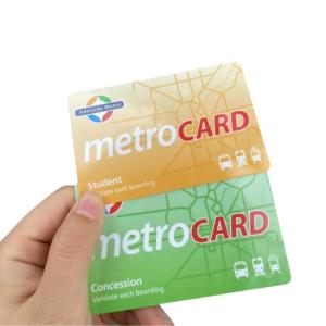 Cartes de métro sans contact RFID Carte de voyage de bus pour les transports en