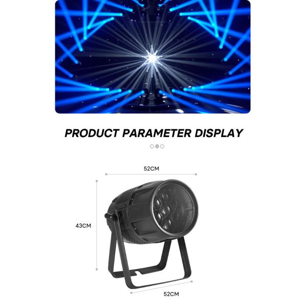 7×40W RGBW zoom waterproof light professional stage light Zoom Outdoor par Light