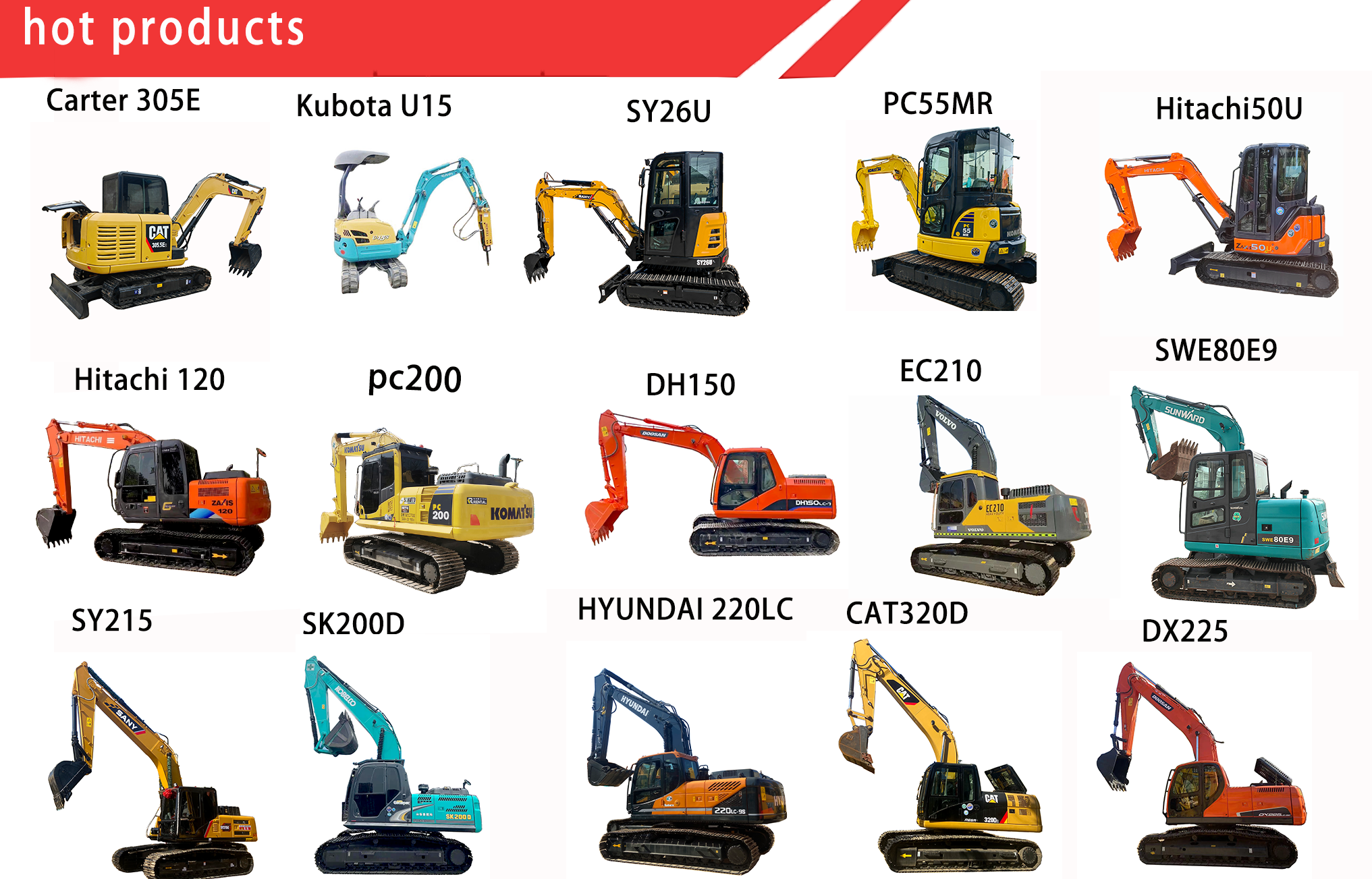 Мини использованный Volvo EC55 EC60 рельсовый экскаватор для тяжелых работ