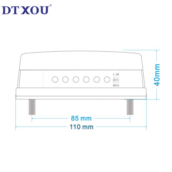2023 LED Trailer Truck Motorcycle License Plate Light with 6 F5 Chips and PC Lens