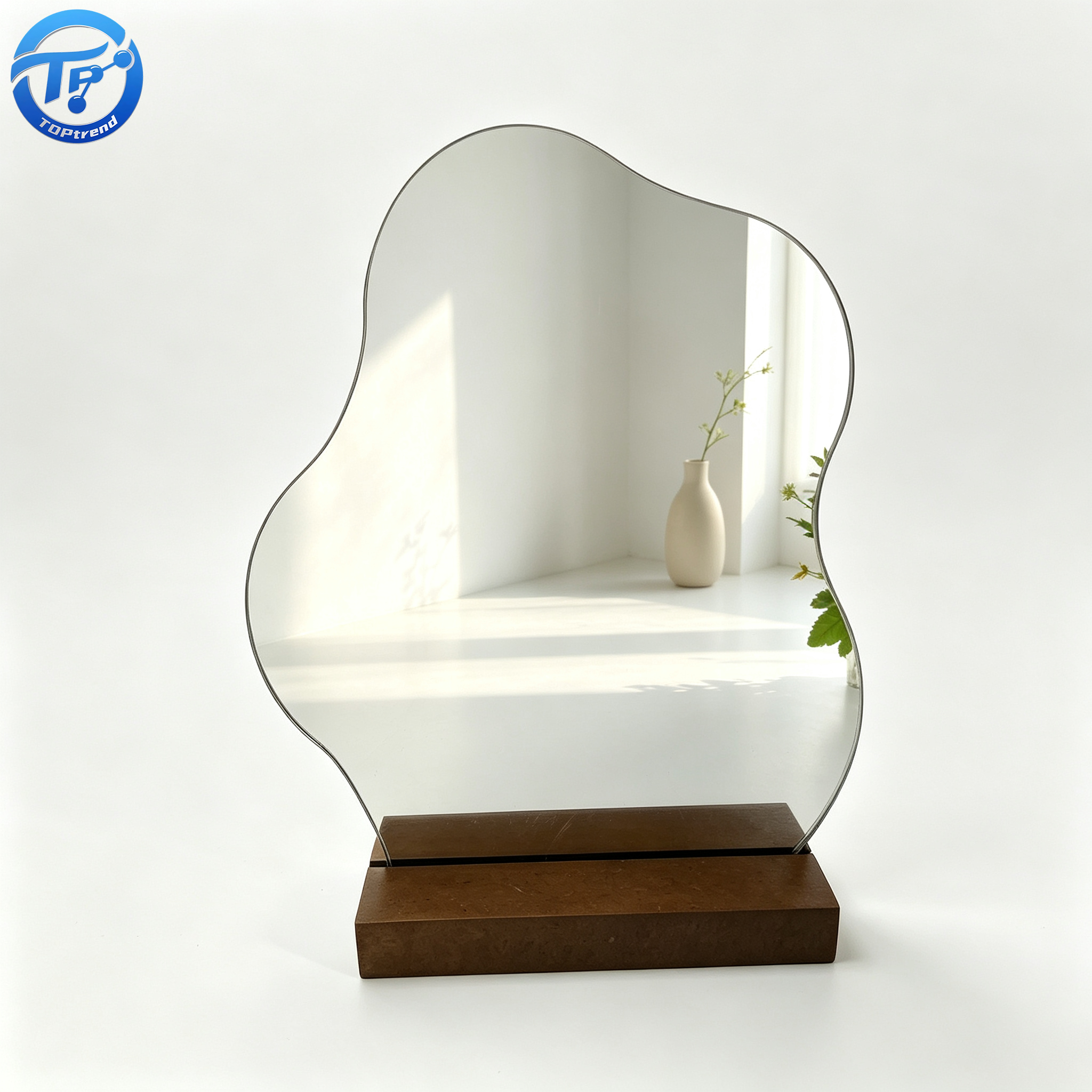 Modern Makeup Mirror Desk Stand Plastic Desk Decor Mirror Cute Room Decor Aesthetic Separable Wall Mounted Gift Mirror