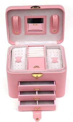 Locking Faux Leather Jewelry Carrying Case , Valuables Storage Case Eco Friendly