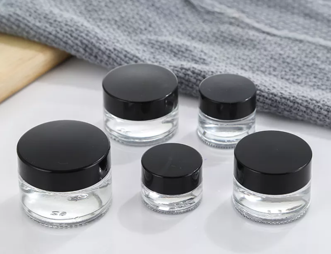 Aluminium Cap Glass Cosmetic Pots 5-200gram Frosted Cosmetic Cream Jar