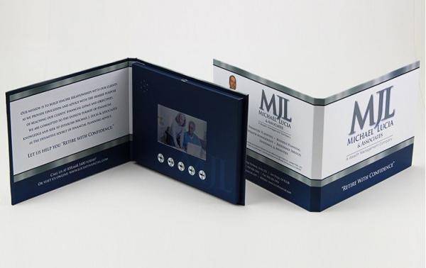 HD IPS1024 X 600 LCD Video Brochure Flyer Folder Mailer Card For Wedding Invitation