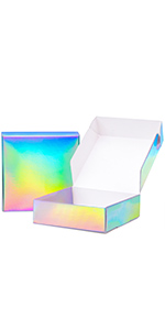 Holographic Gift Box Cake Candy Biscuit Packaging Portable Carton For Wedding And Birthday Parties