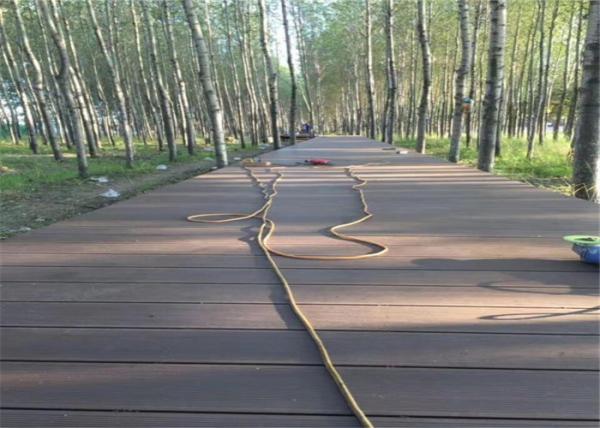 Hollow / Solid Wood plastic composite Decking 100% Recyclable Colorful Finish For Corridor