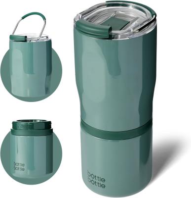 2 In 1 Stainless Steel Tumblers With Handle For Home And Office