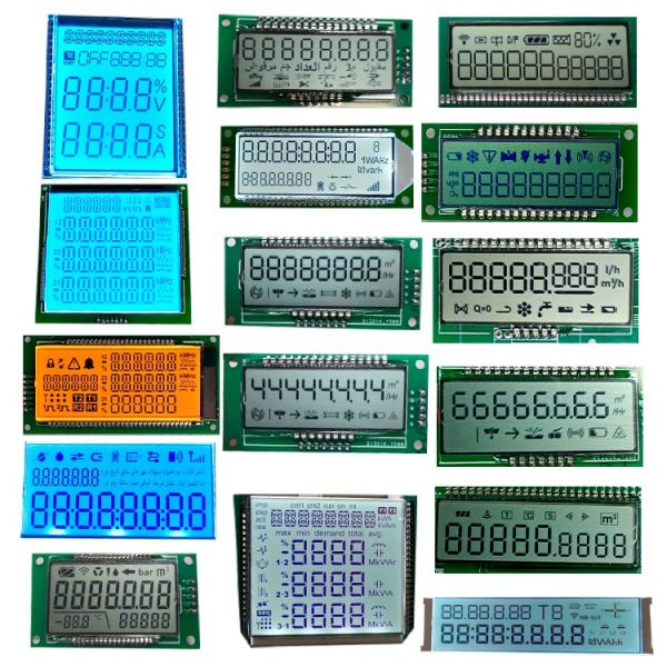 Customized Size 9 Digit Stn Reflective Positive Lcd Panel Screen Display For Water Meter