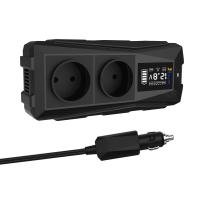 Petit onduleur de 12V à 110V 220V pour voiture avec puissance nominale USB de type C de 300W ondes sinus modifiées