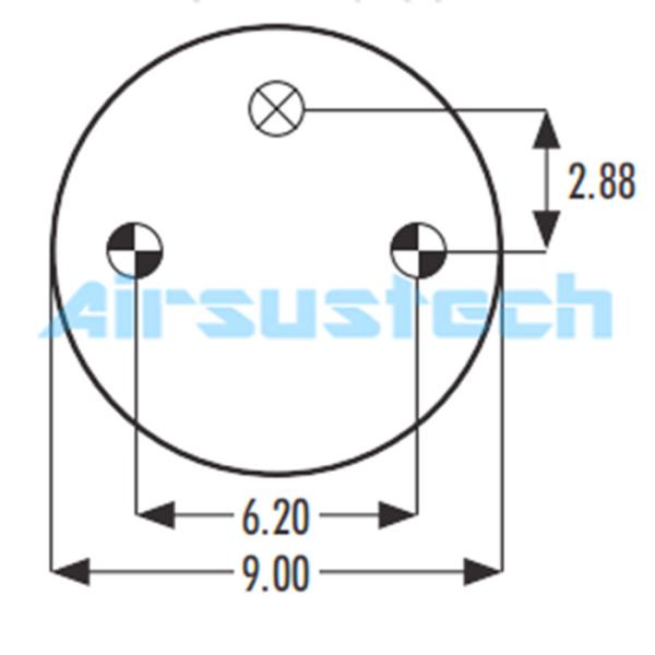 S-2683C Ridewell Goodyear Air Spring 6.5 Kg 2B12-305 Cross FD 330-22 323 Contitech Suspension Air Balloon